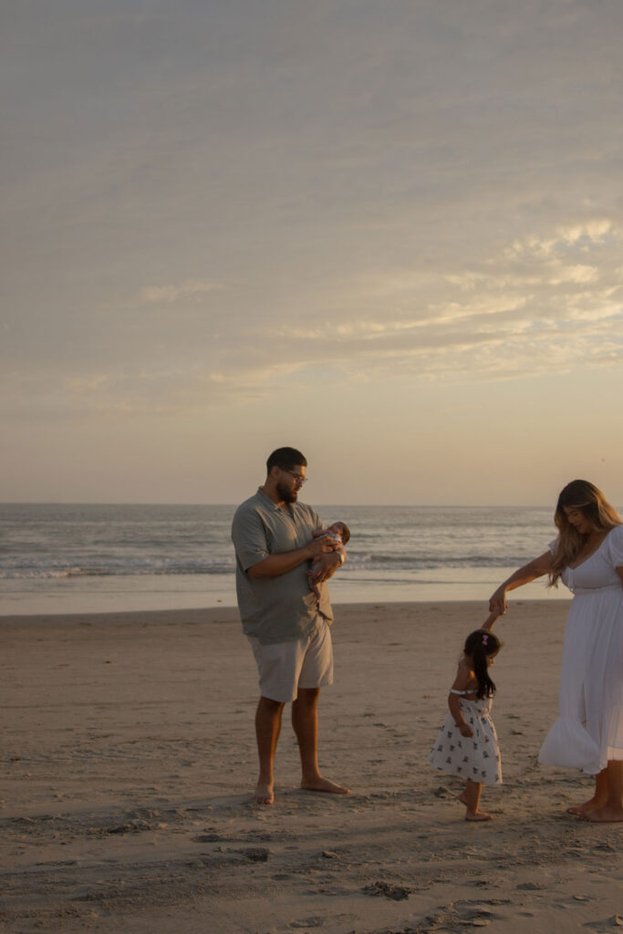 family photography session on Coronado Beach in California